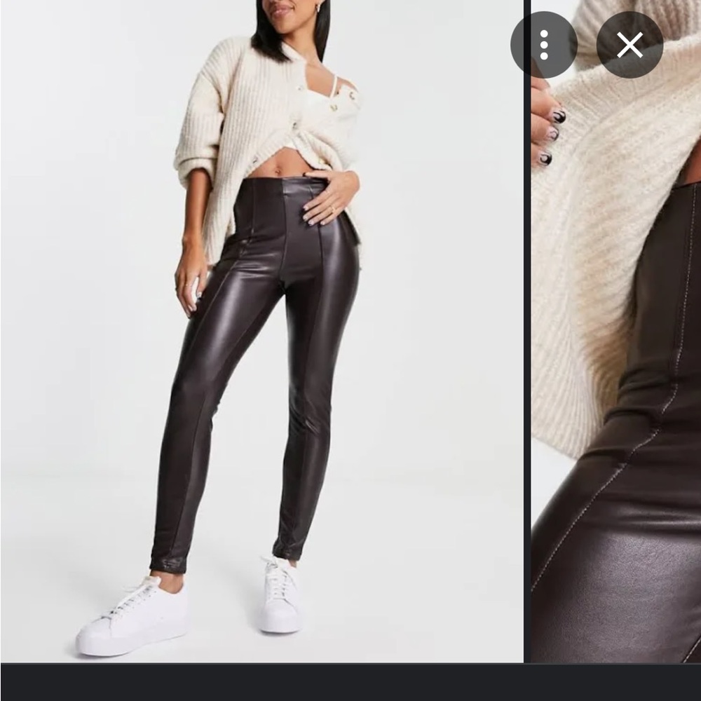 New Look faux leather pants legging